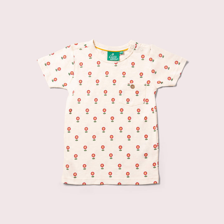 Red Flowers Short Sleeve T Shirt