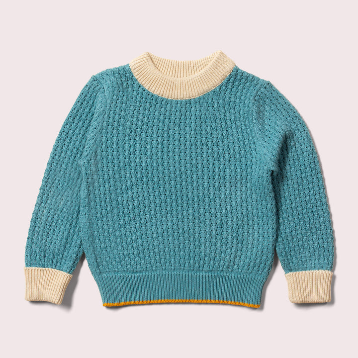 From One To Another Soft Blue Knitted Jumper