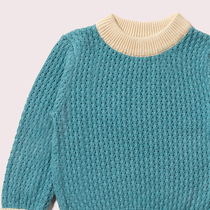 From One To Another Soft Blue Knitted Jumper