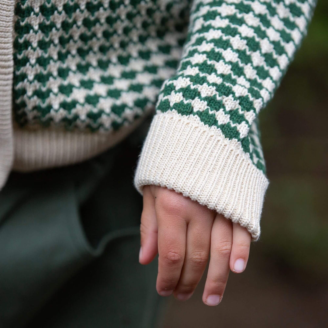 From One To Another Olive Striped Knitted Cardigan