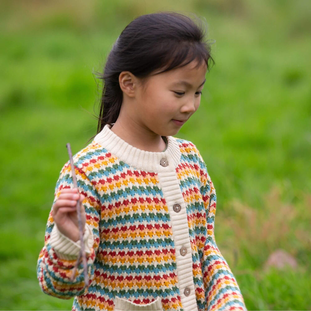 From One To Another Rainbow Days Knitted Cardigan