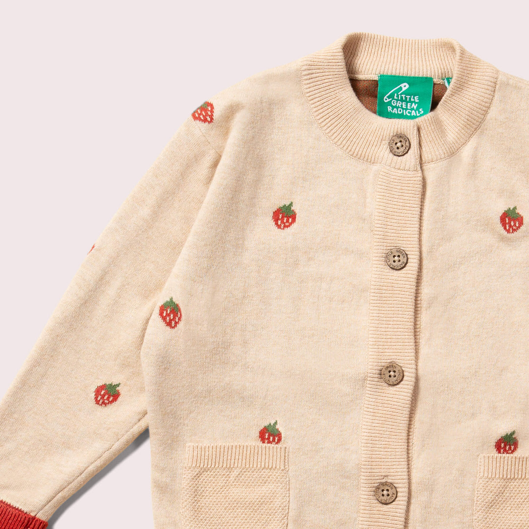 From One To Another Strawberry Days Knitted Cardigan