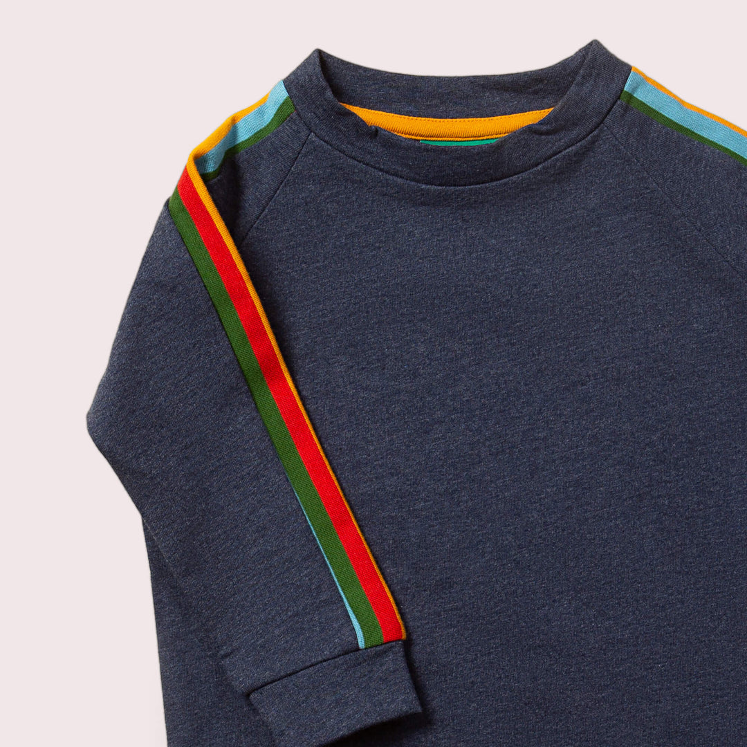 Navy Rainbow Raglan Sweatshirt