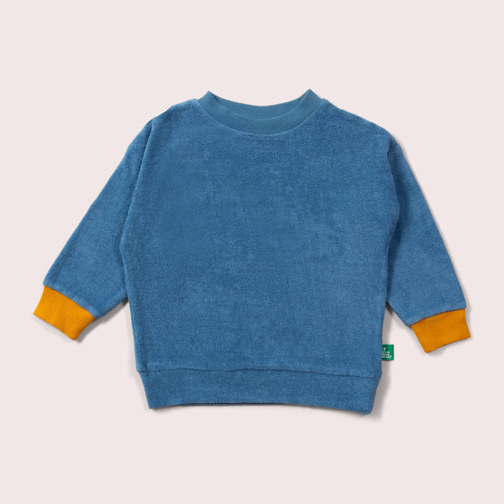 Blue Towelling Jumper