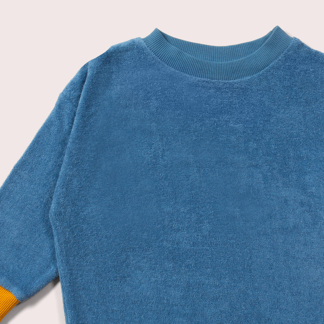 Blue Towelling Jumper