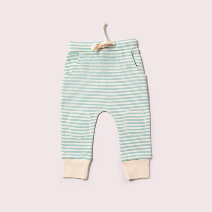 Blue Striped Knee Patch Joggers