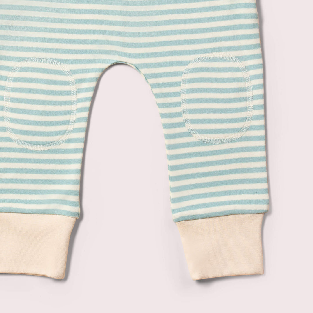 Blue Striped Knee Patch Joggers