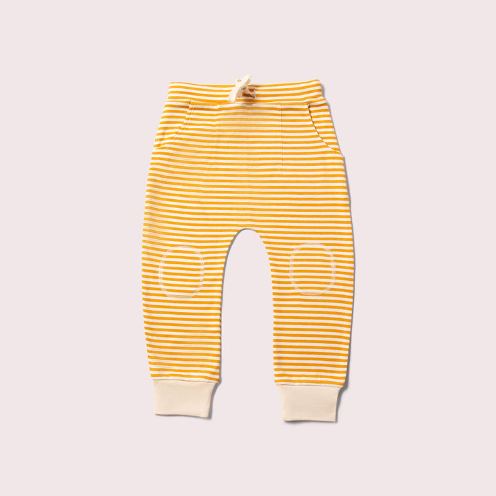 Gold Striped Knee Patch Joggers