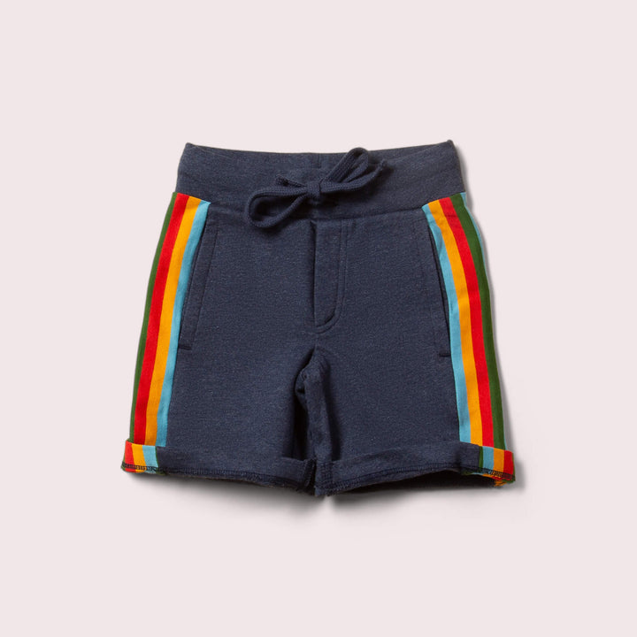 Navy Rainbow Comfy Jogger Shorts