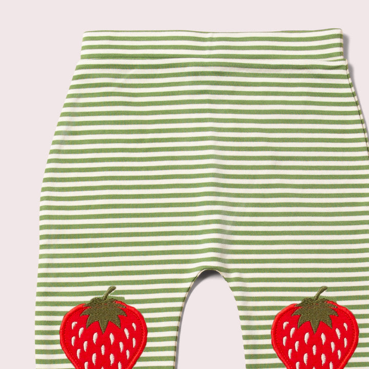 Strawberries Knee Patch Striped Joggers