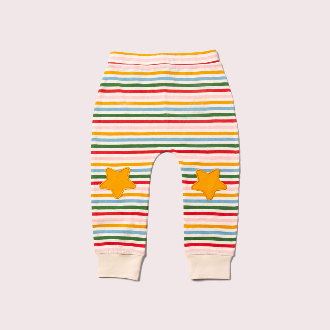 Stars Knee Patch Striped Joggers