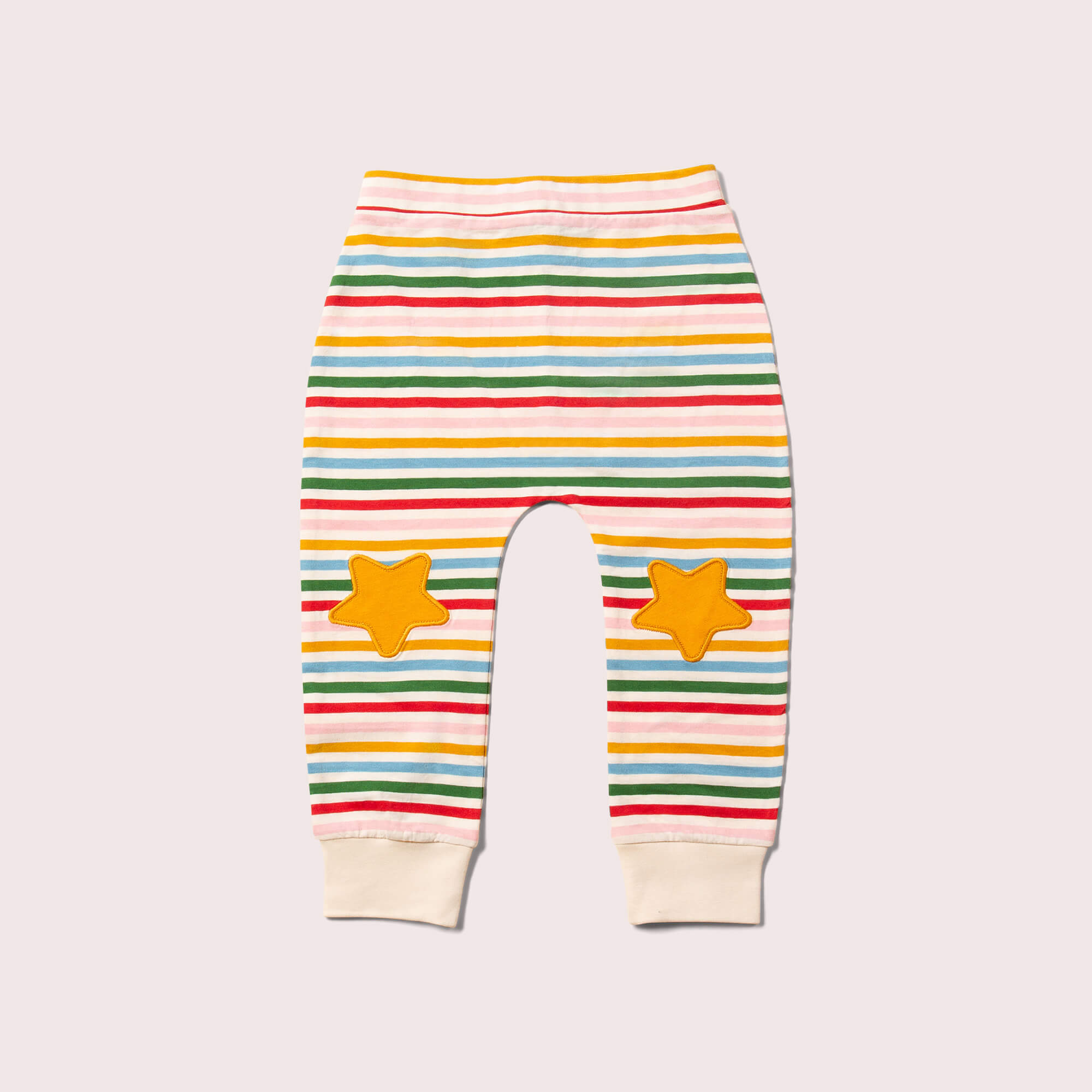 Stars Knee Patch Striped Joggers