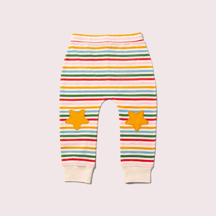 Stars Knee Patch Striped Joggers