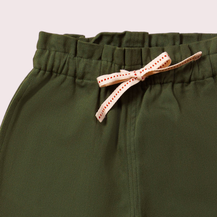 Forest Green By The Sea Twill Shorts