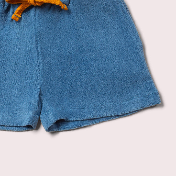 Blue Towelling Shorts