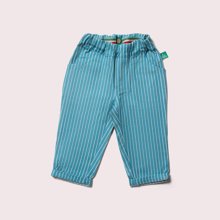 Horizon Blue Striped Pocket Trousers