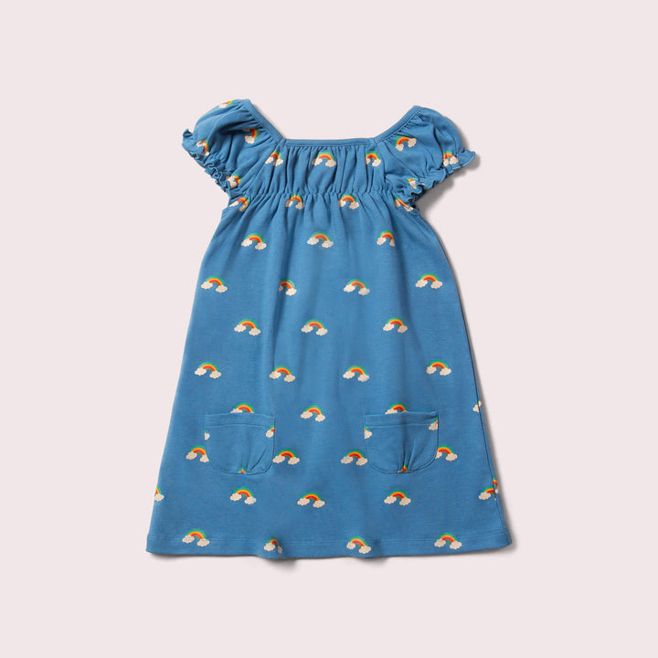 Blue Rainbows Frill Dress