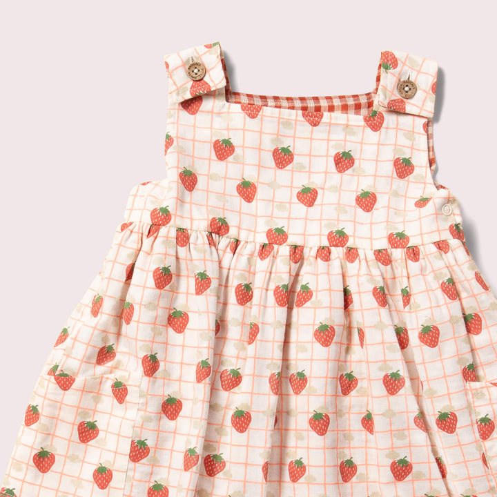 Strawberry Days Reversible Pinny Dress