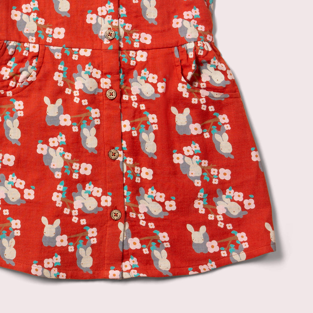 Little Rabbits Button Through Short Sleeve Dress