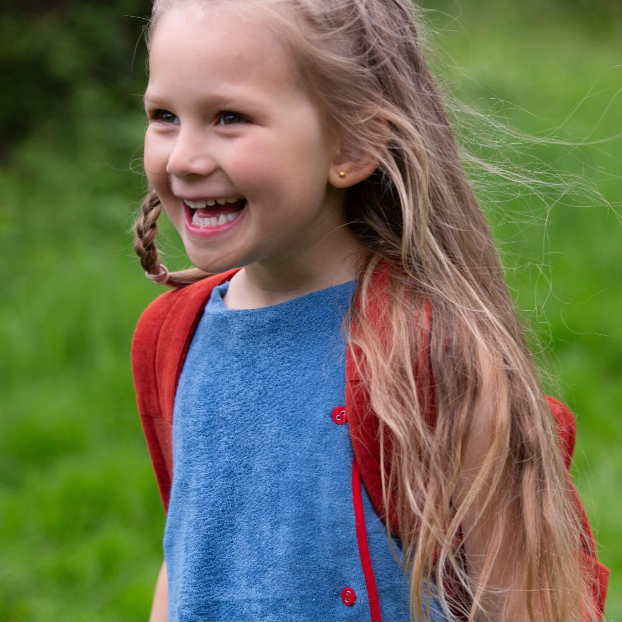 Horizon Blue Classic Pinafore Towelling Dress