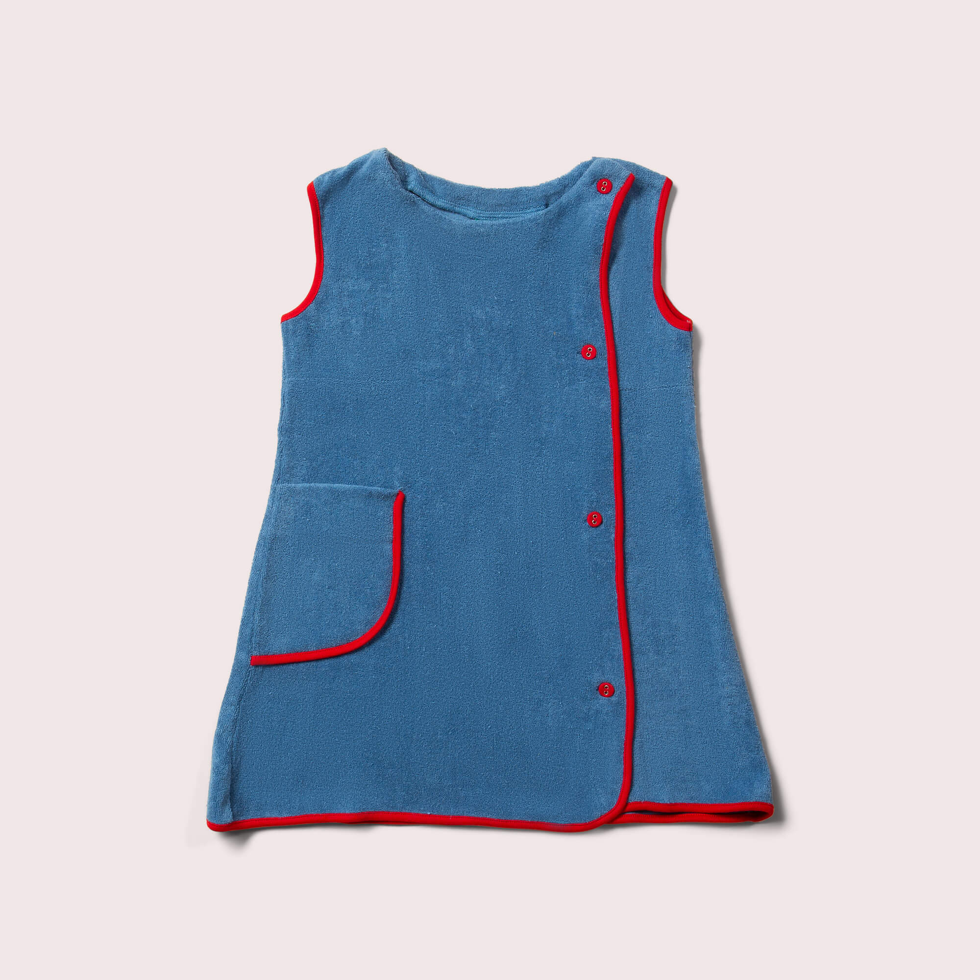 Horizon Blue Classic Pinafore Towelling Dress