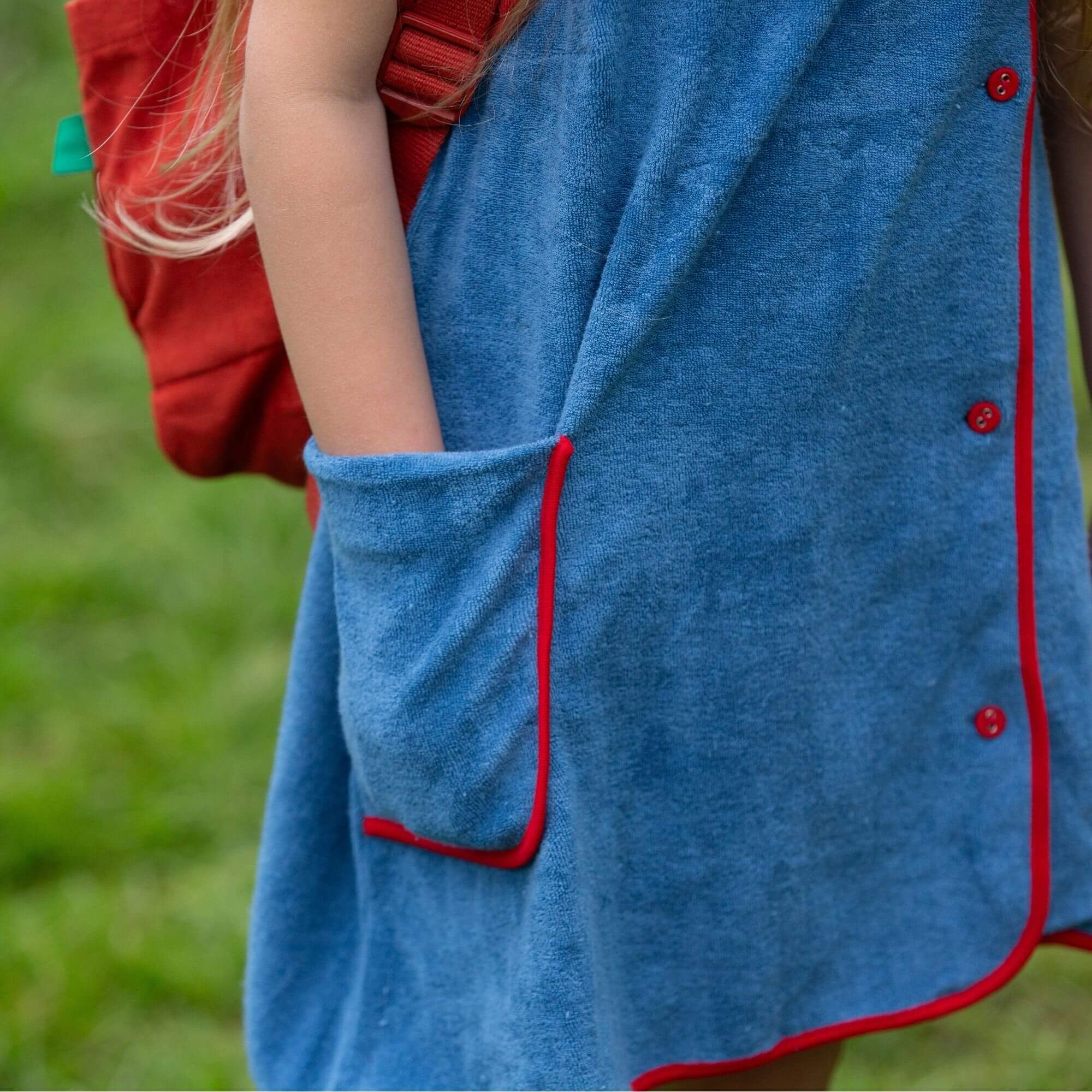 Horizon Blue Classic Pinafore Towelling Dress