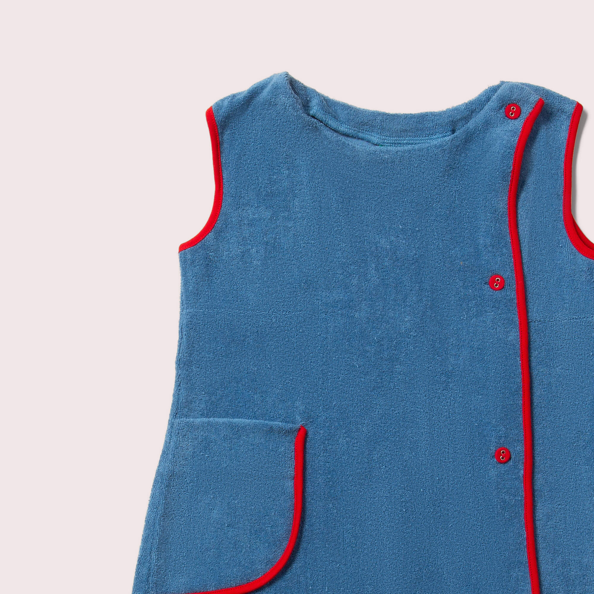 Horizon Blue Classic Pinafore Towelling Dress