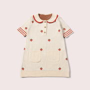 Strawberry Days Knitted Collar Dress
