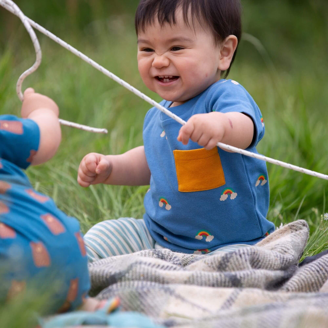 Blue Rainbows Organic T Shirt & Jogger Playset