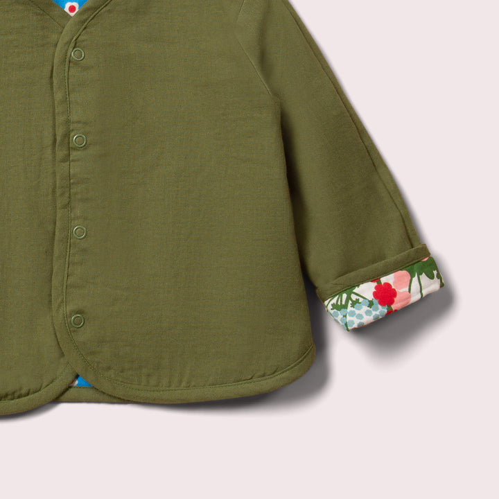 Flora And Fauna Reversible Collarless Spring Jacket