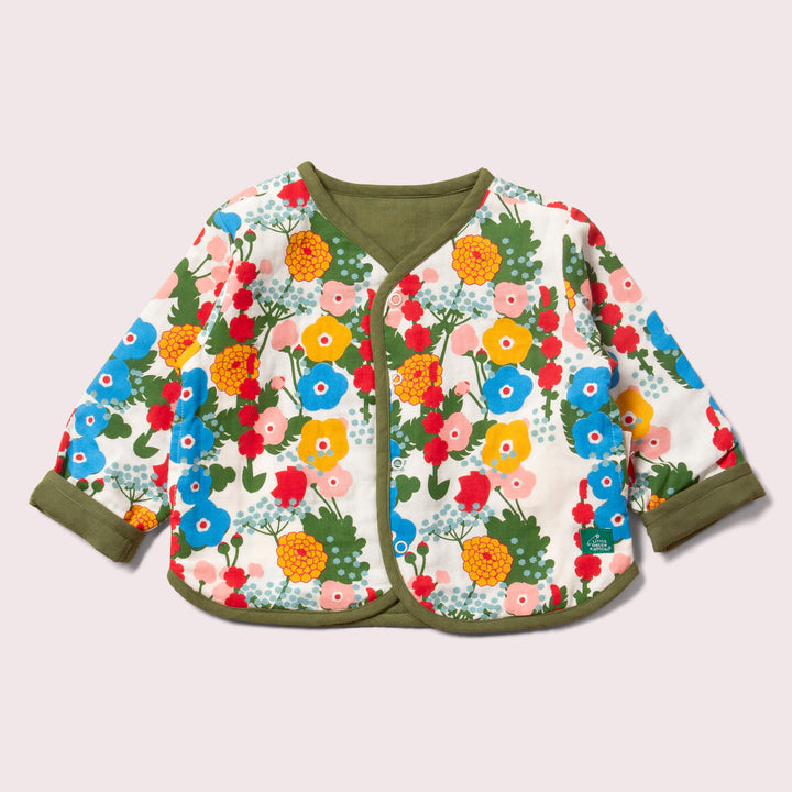 Flora And Fauna Reversible Collarless Spring Jacket