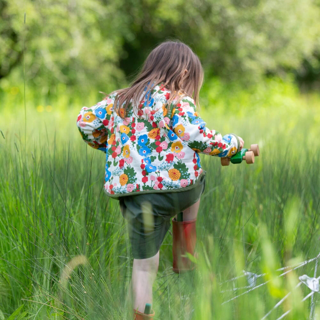 Flora And Fauna Reversible Collarless Spring Jacket