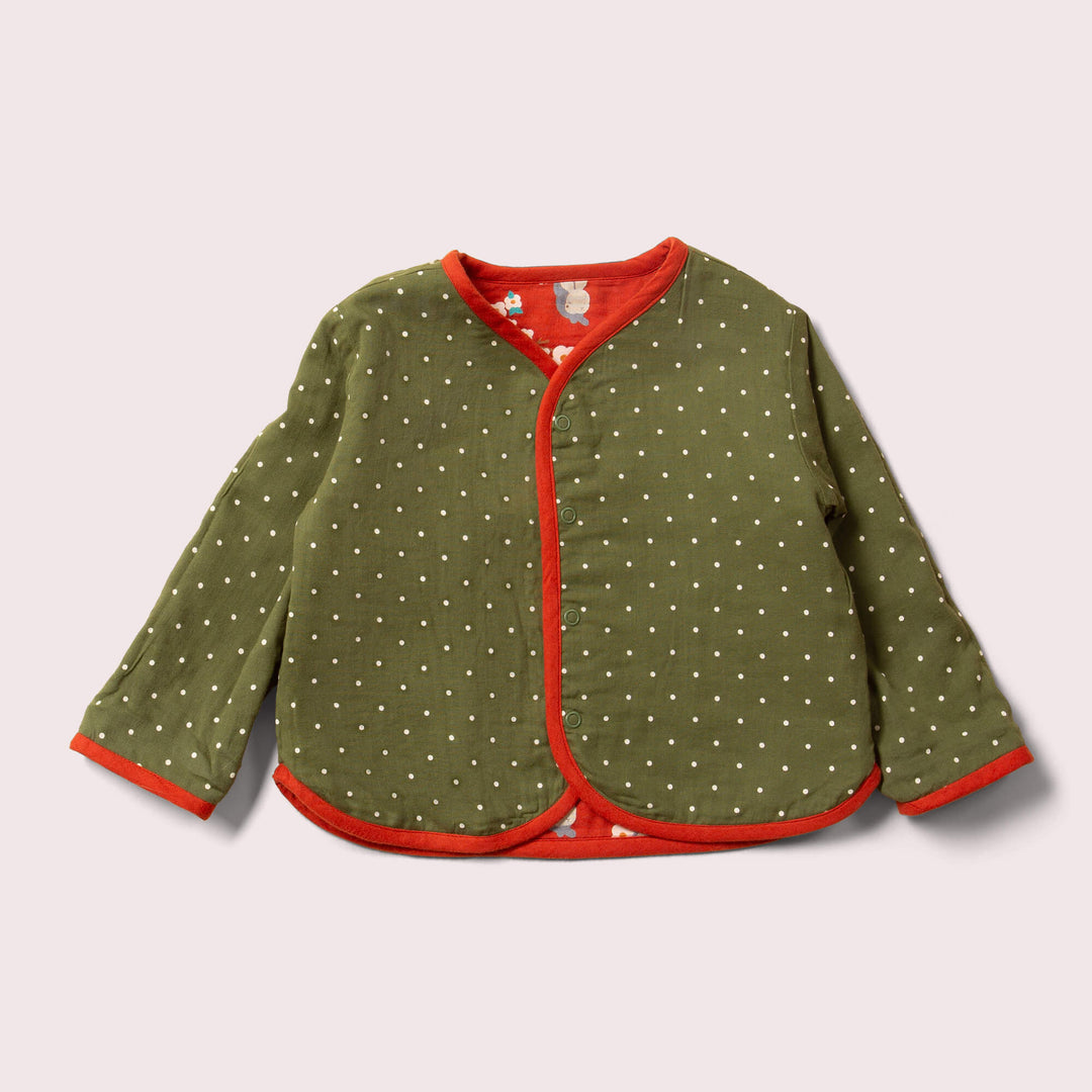 Little Rabbits Reversible Collarless Spring Jacket