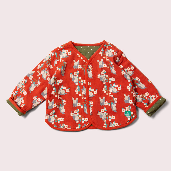 Little Rabbits Reversible Collarless Spring Jacket