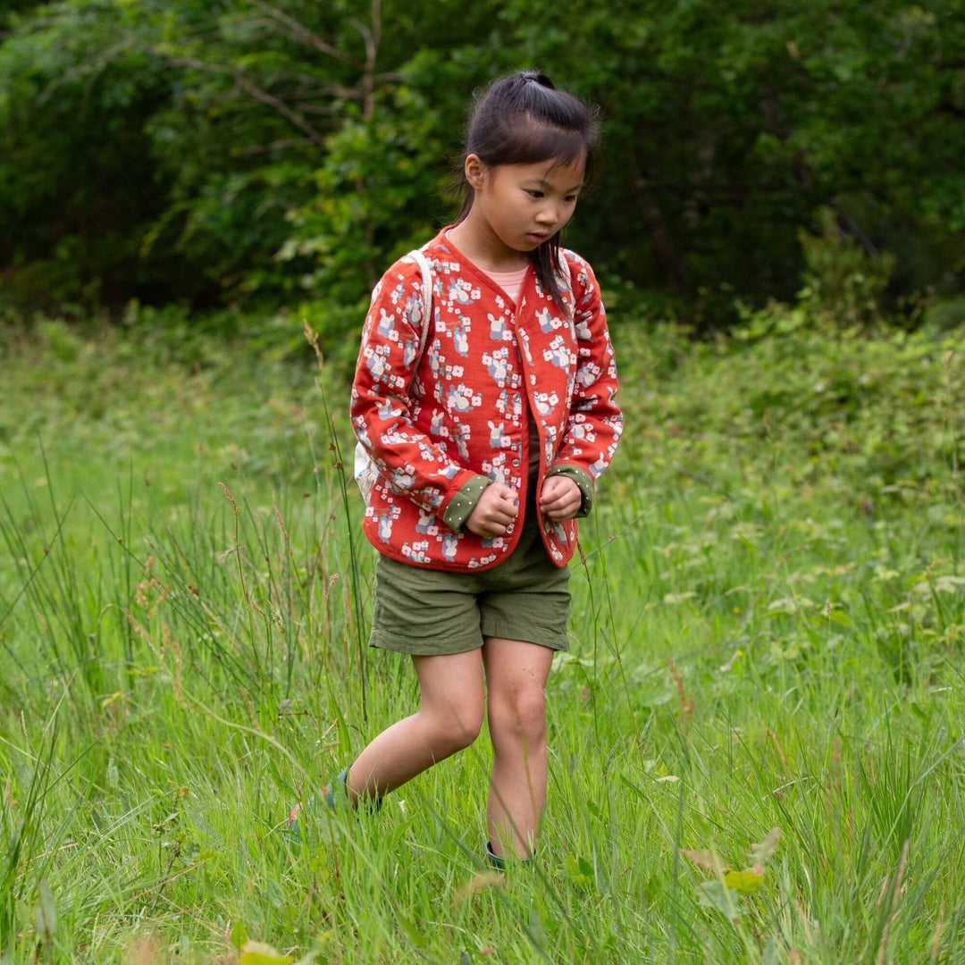 Little Rabbits Reversible Collarless Spring Jacket