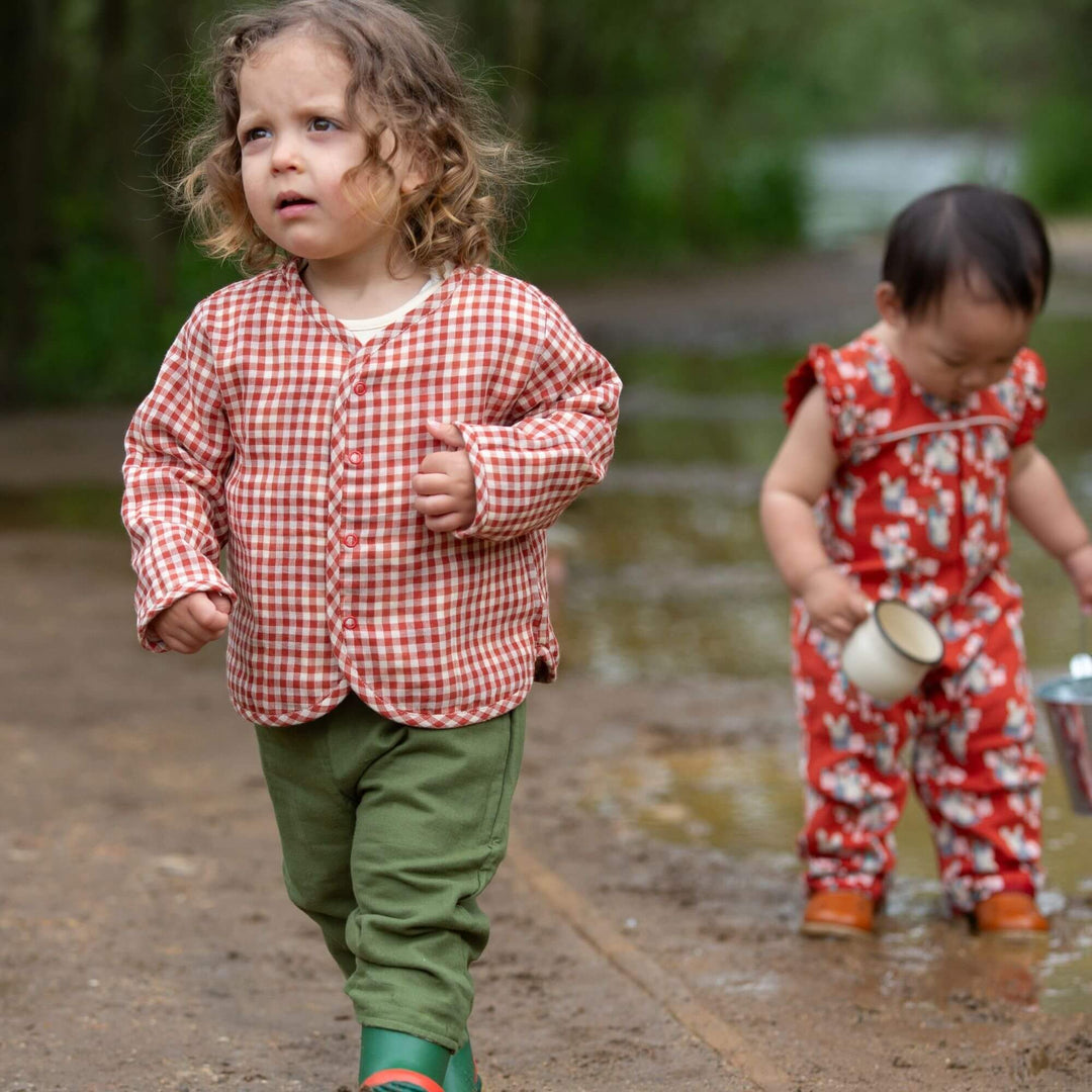 Strawberry Days Reversible Collarless Spring Jacket