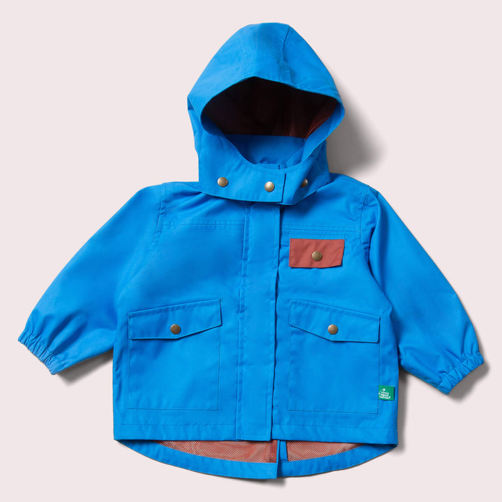 Blue Recycled Waterproof Parka Coat