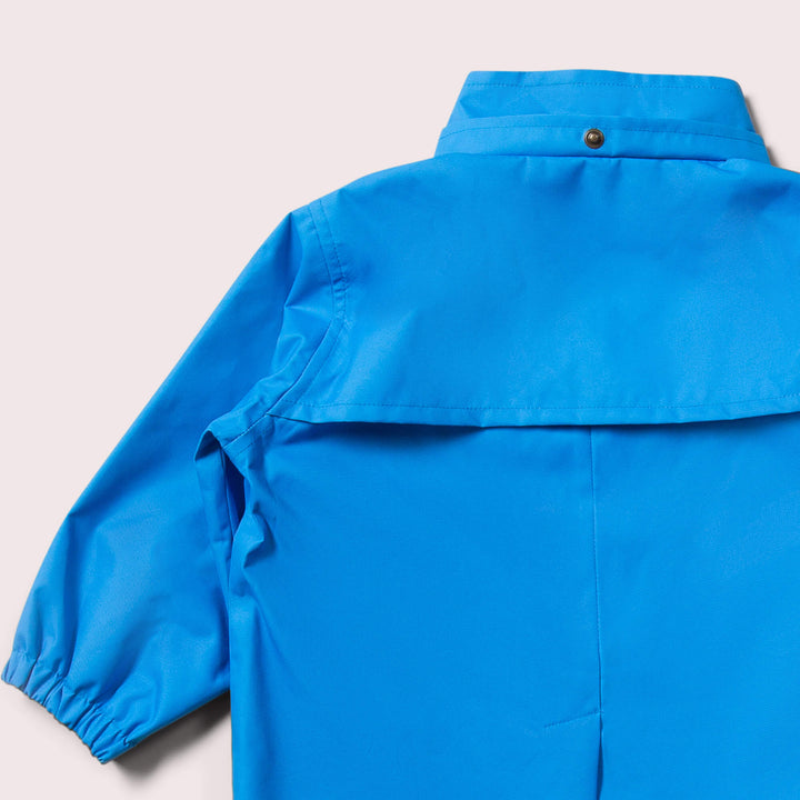 Blue Recycled Waterproof Parka Coat