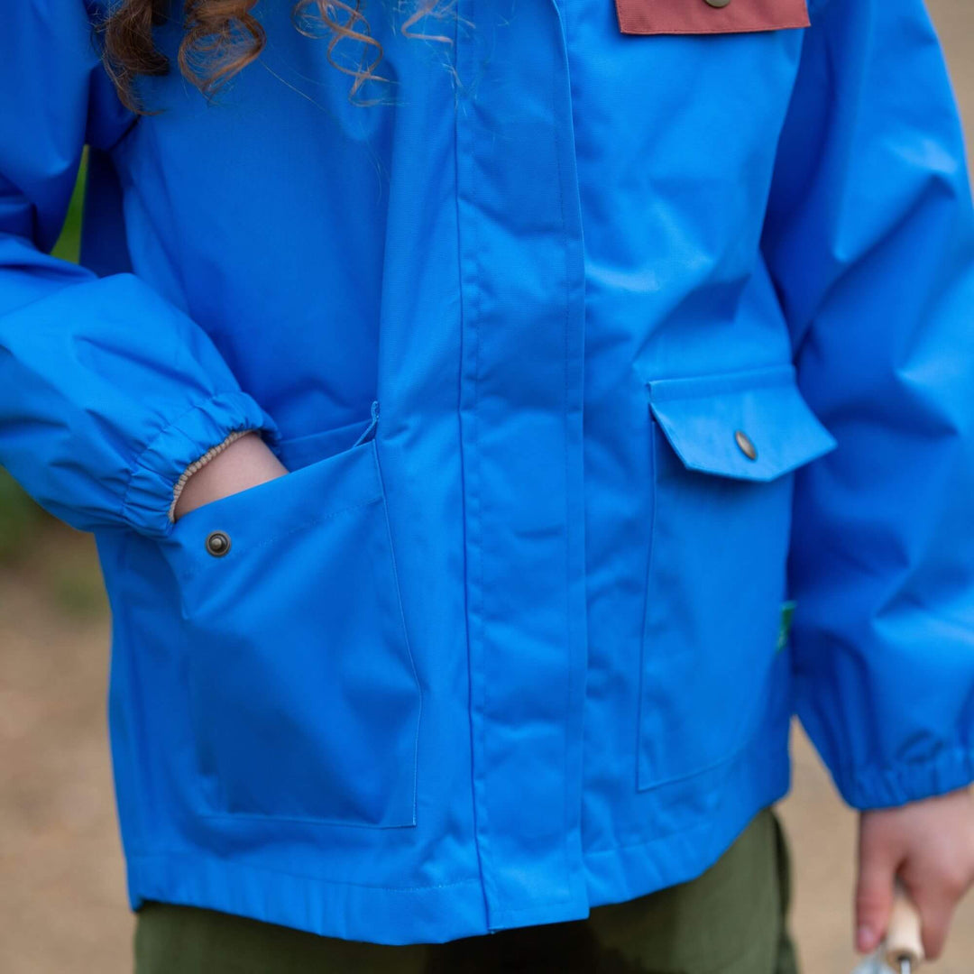 Blue Recycled Waterproof Parka Coat