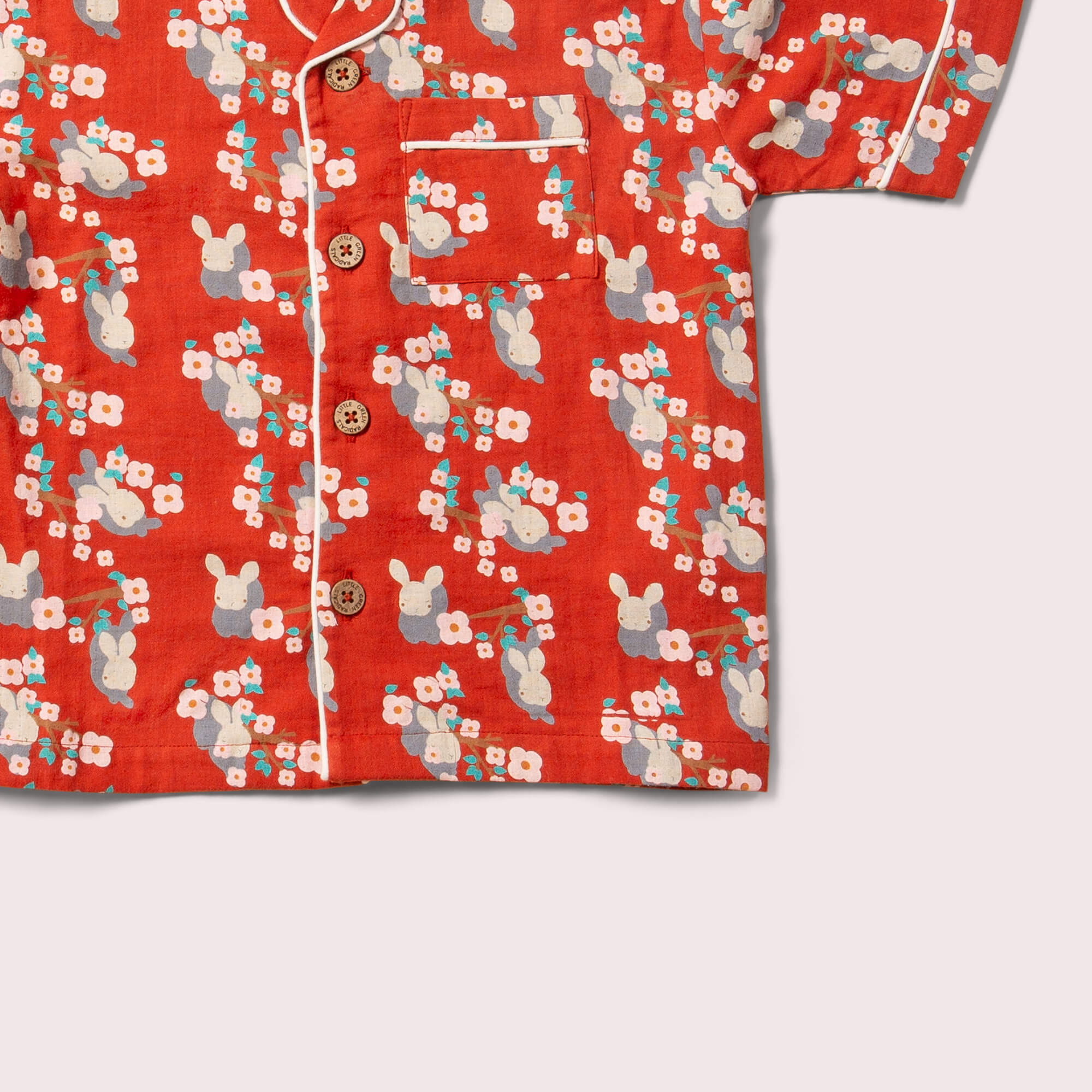 Little Rabbits Button Through Pyjama Short Set NOT AVAILABLE for USA/AUS/CAN