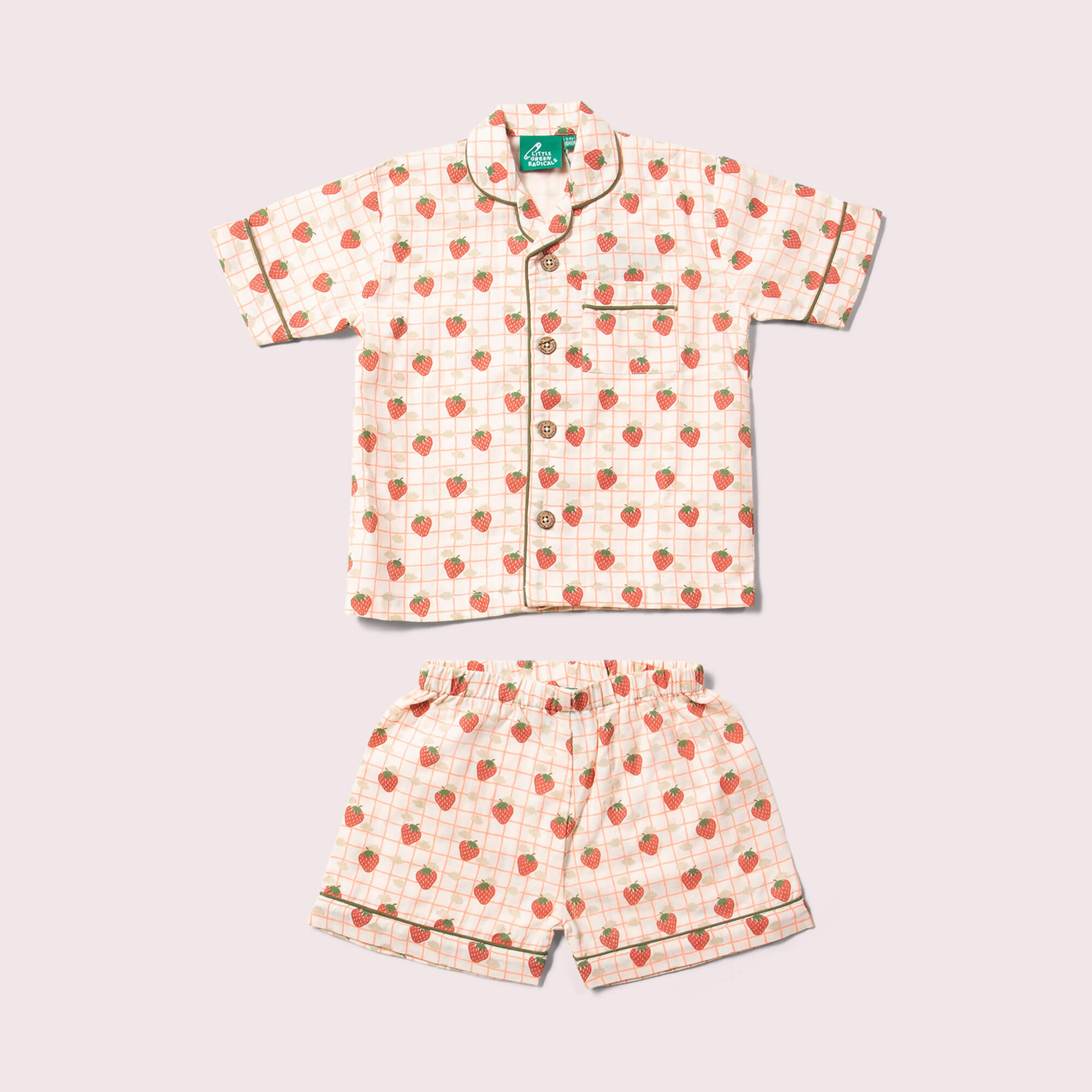 Strawberry Days Button Through Pyjama Short Set NOT AVAILABLE for USA/AUS/CAN