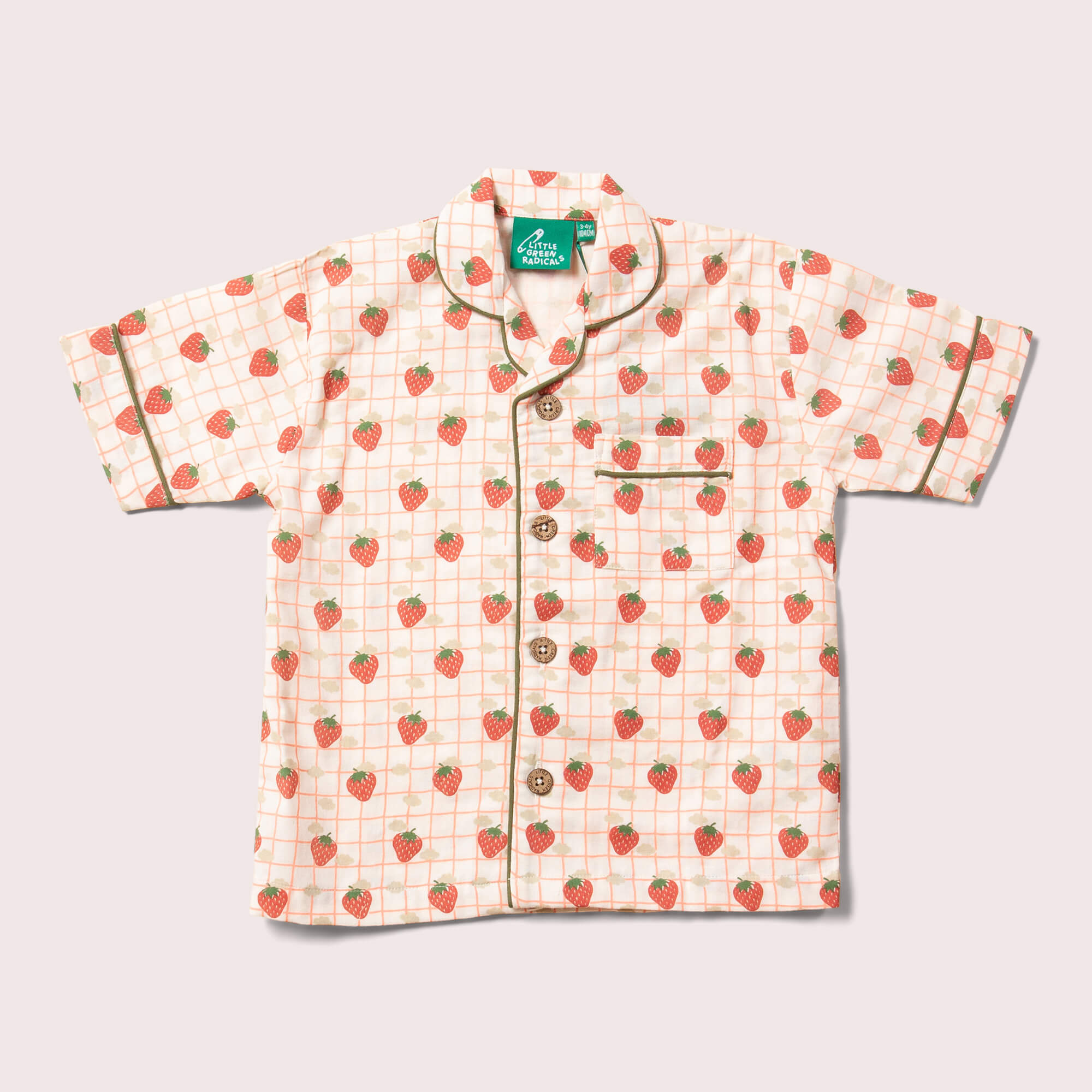 Strawberry Days Button Through Pyjama Short Set NOT AVAILABLE for USA/AUS/CAN