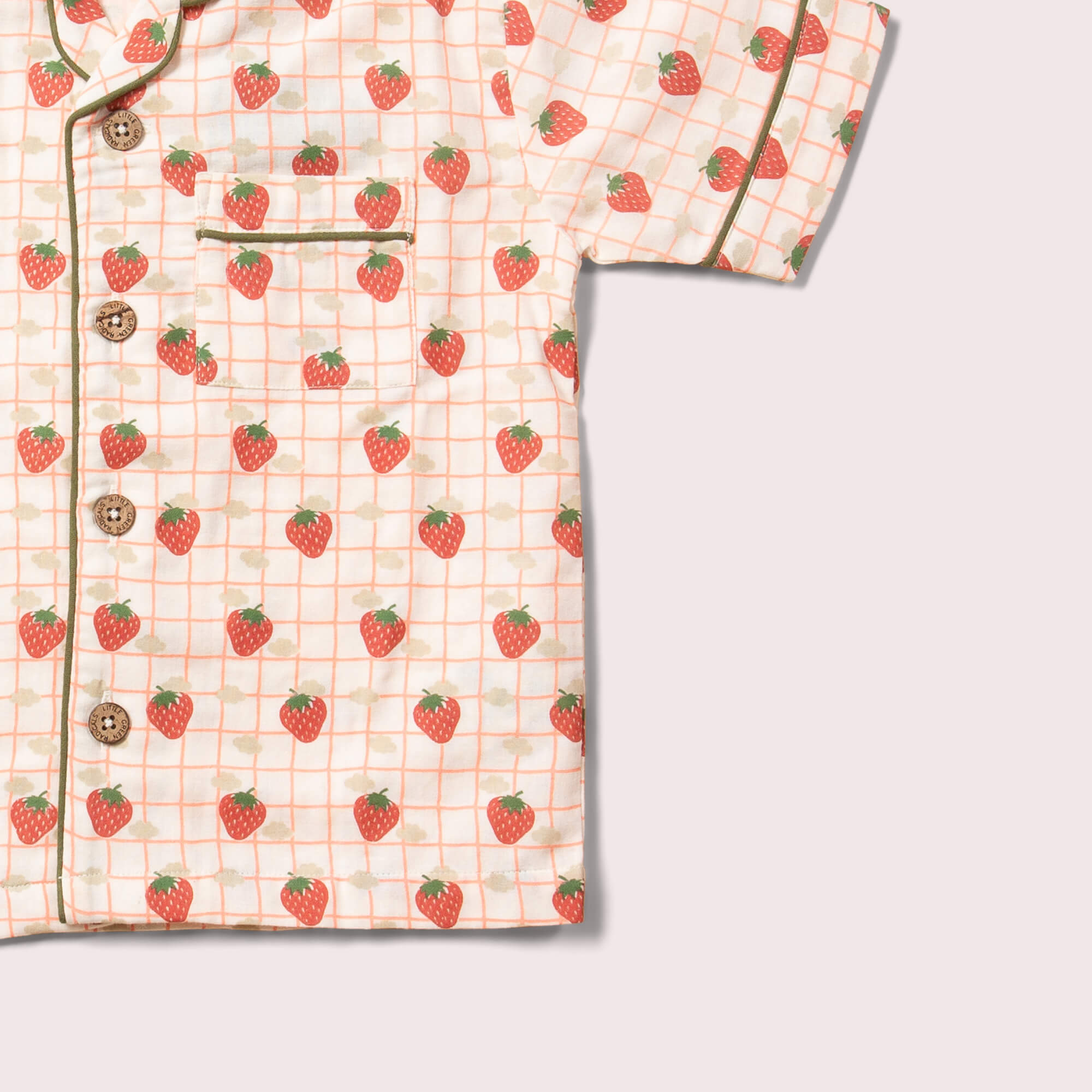 Strawberry Days Button Through Pyjama Short Set NOT AVAILABLE for USA/AUS/CAN