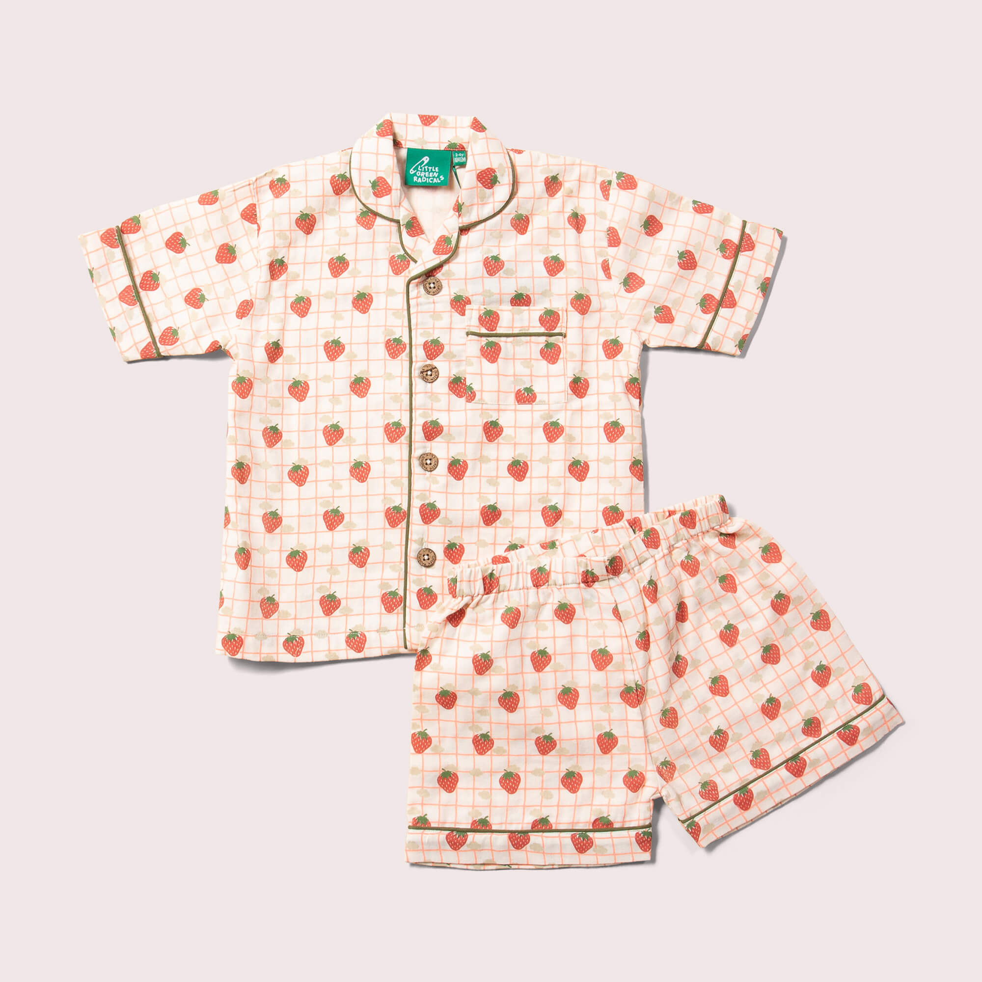 Strawberry Days Button Through Pyjama Short Set NOT AVAILABLE for USA/AUS/CAN