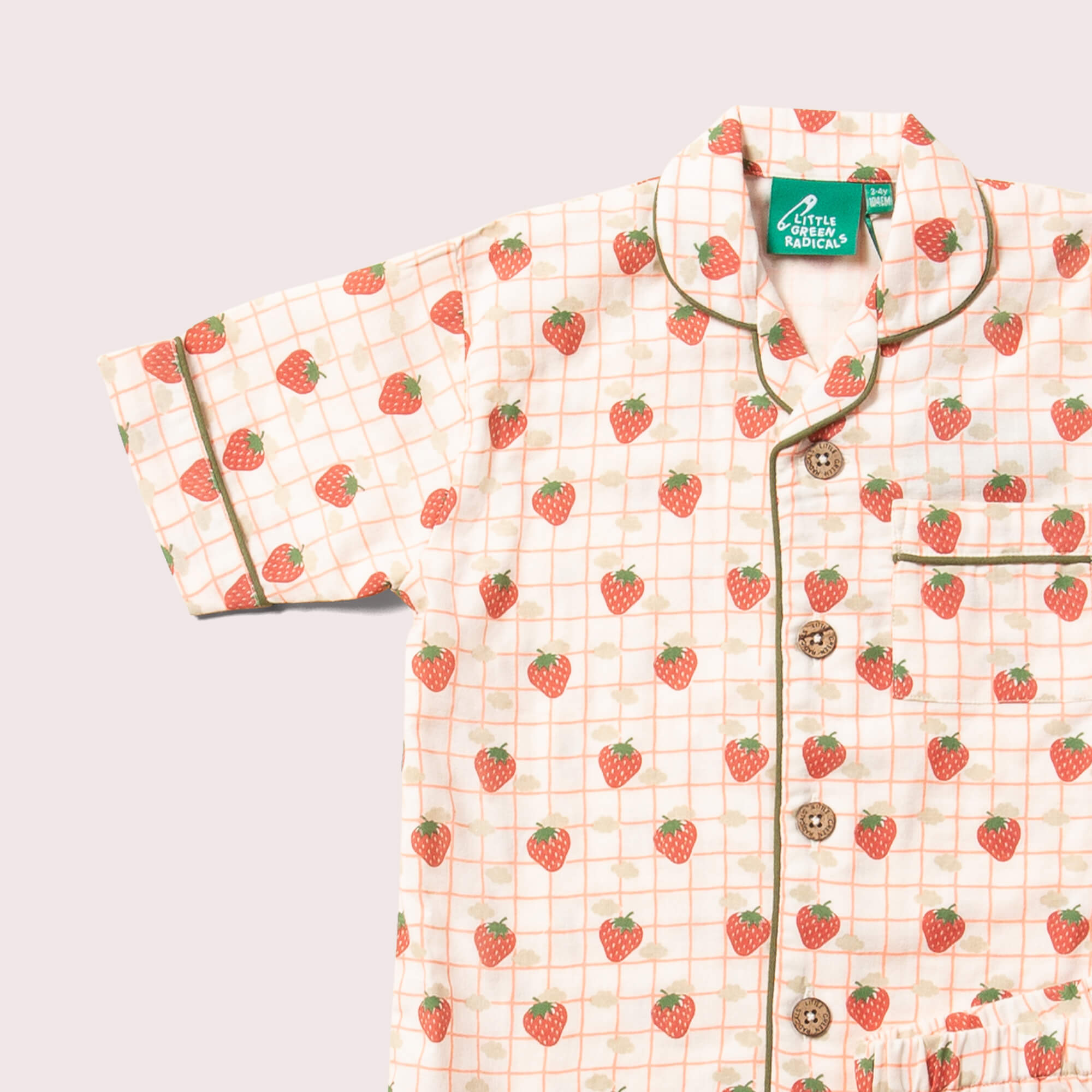 Strawberry Days Button Through Pyjama Short Set NOT AVAILABLE for USA/AUS/CAN