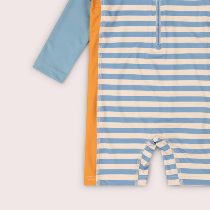 Hazy Blue Striped UPF 50 Recycled Sunsafe Sunsuit