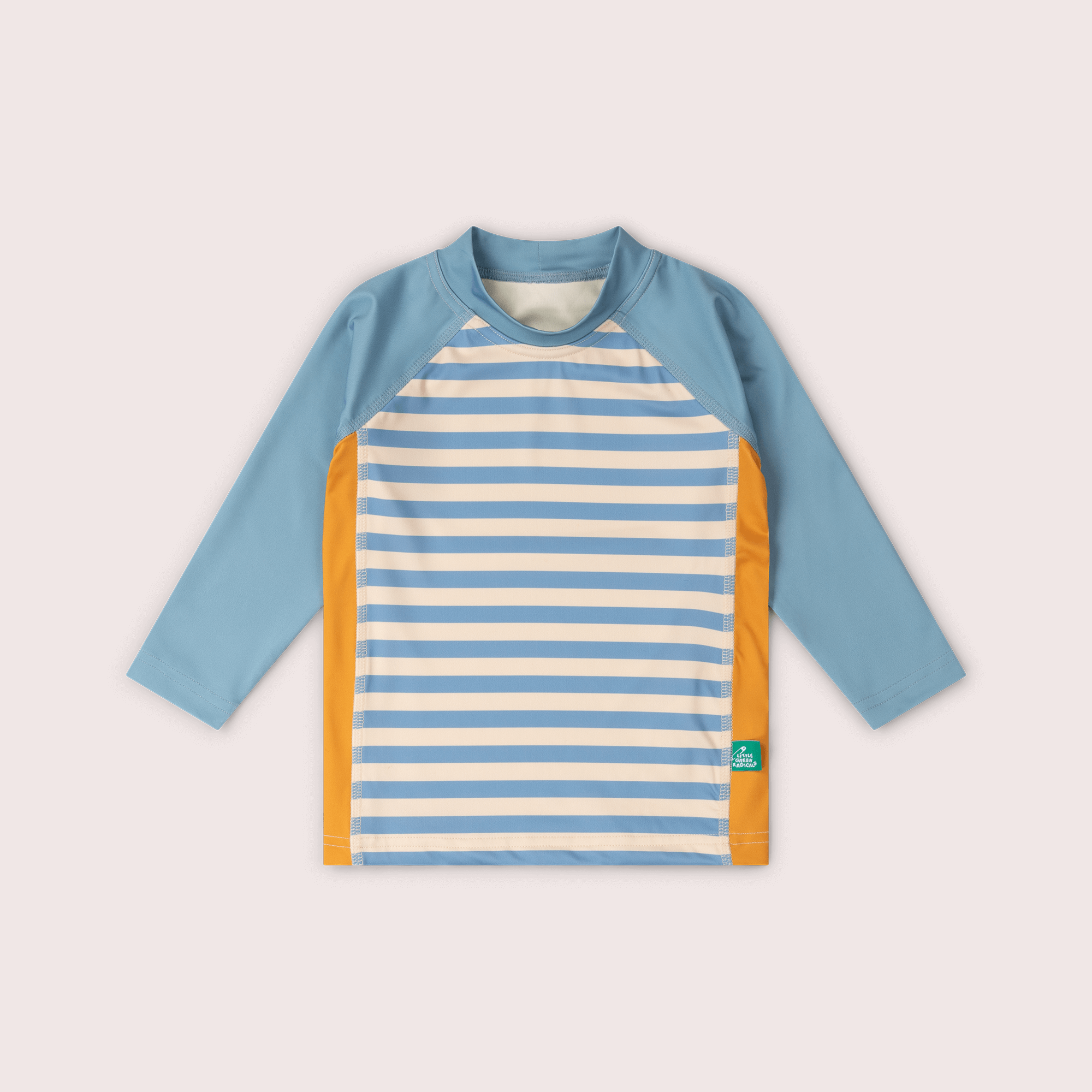 Hazy Blue Striped UPF 50 Sunsafe Long Sleeve Rash Vest