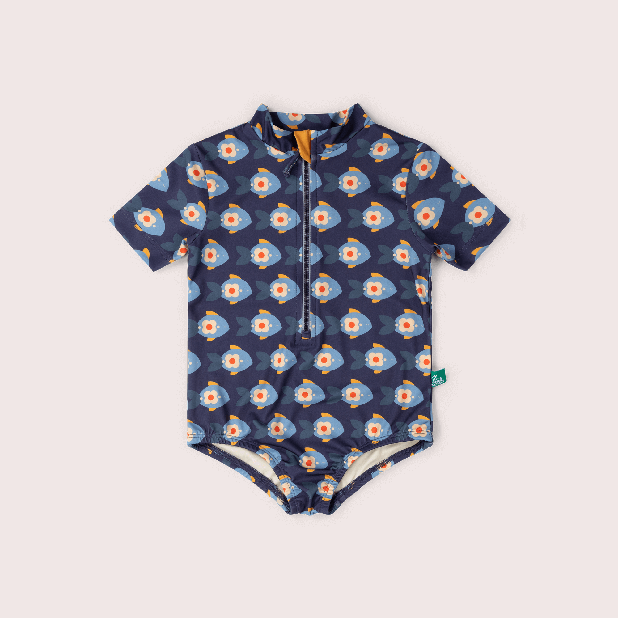 Little Fish UPF 50 Recycled Short Sleeve Swimsuit