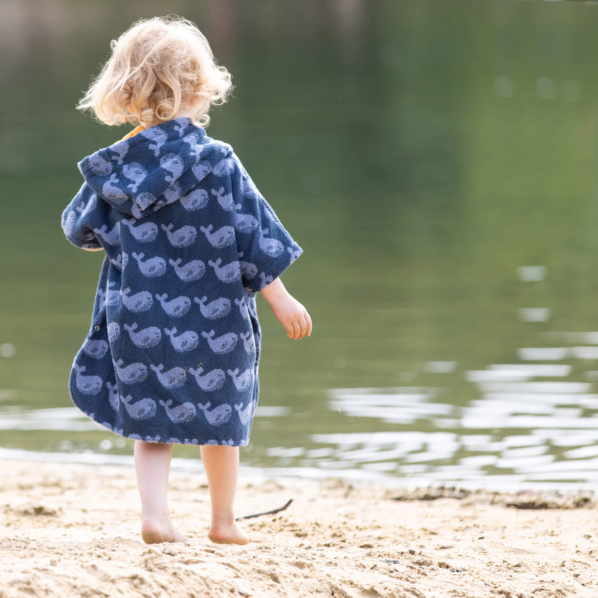 Singing Whales Baby Towel Poncho
