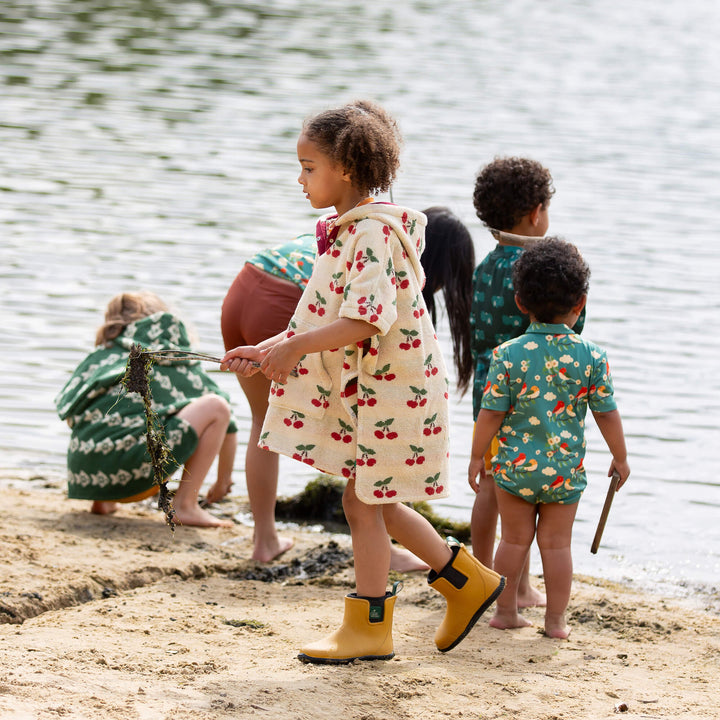 Little Cherries Kids Towel Poncho